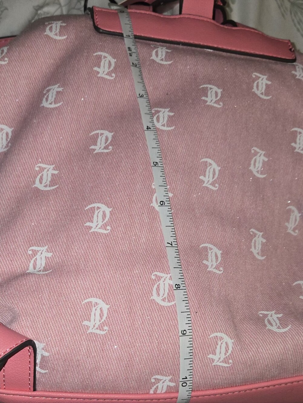 Juicy Couture Pink Women's Monogram Backpack Handbag 10X10 - Picture 14 of 14
